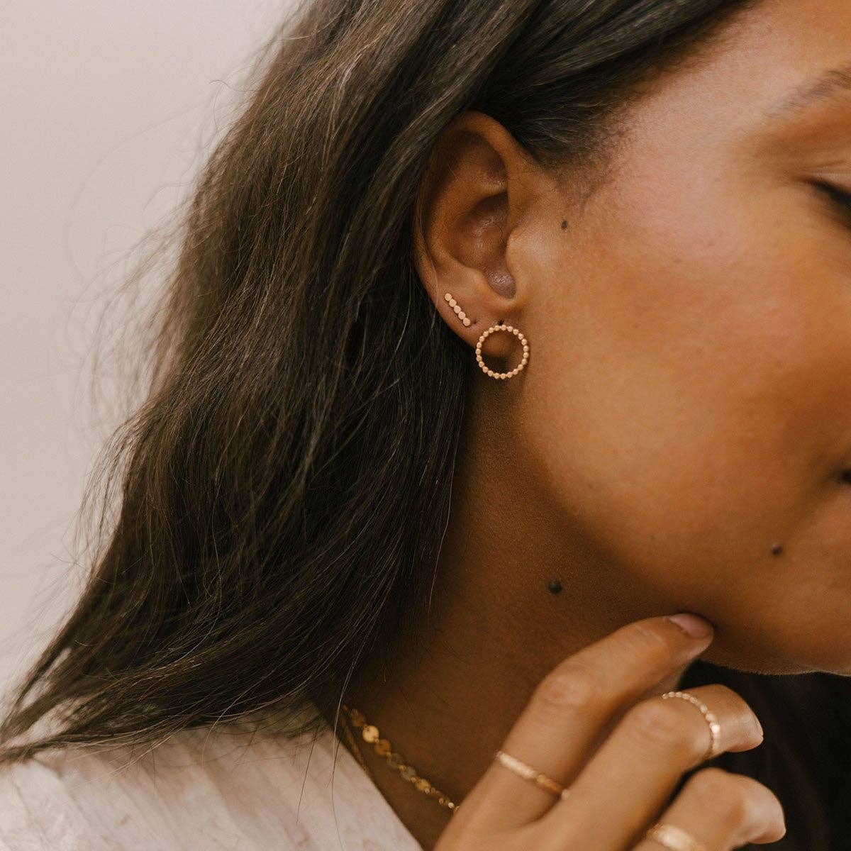 Poppy Circlet Earrings - Gold Filled