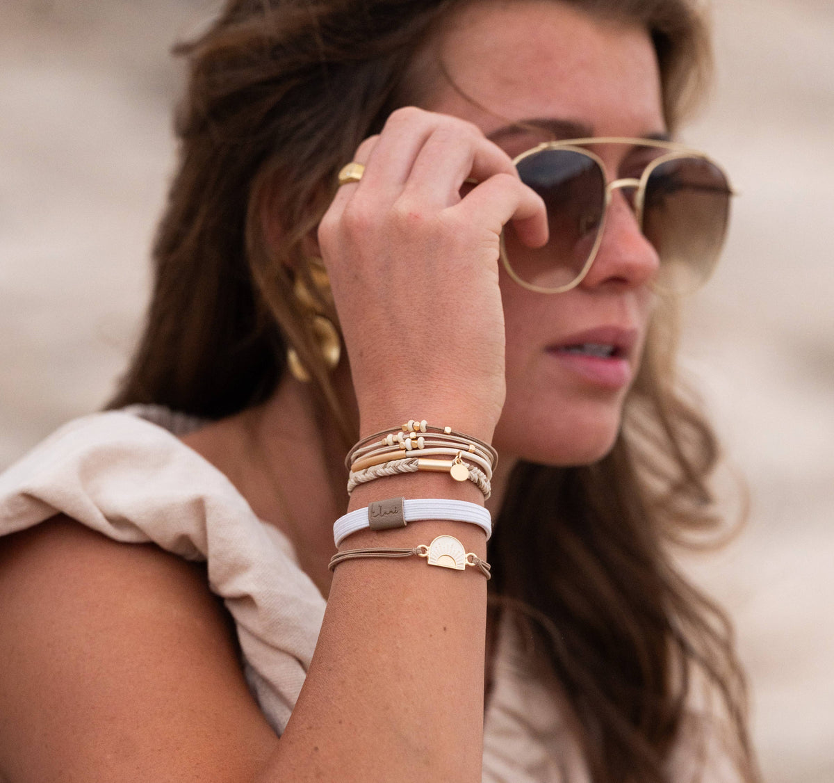 "Rise" Gold Sun Hair Tie Bracelets