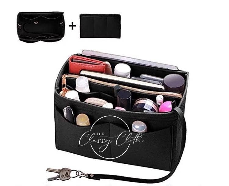 Tote Bag Purse Organizer Insert - Black
