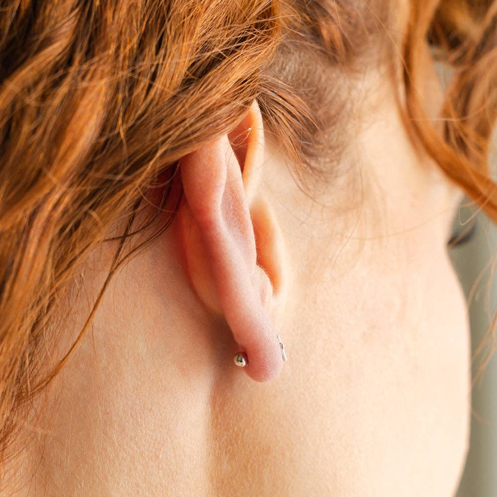 Live In Stud Earrings - Gold Vermeil/Heart