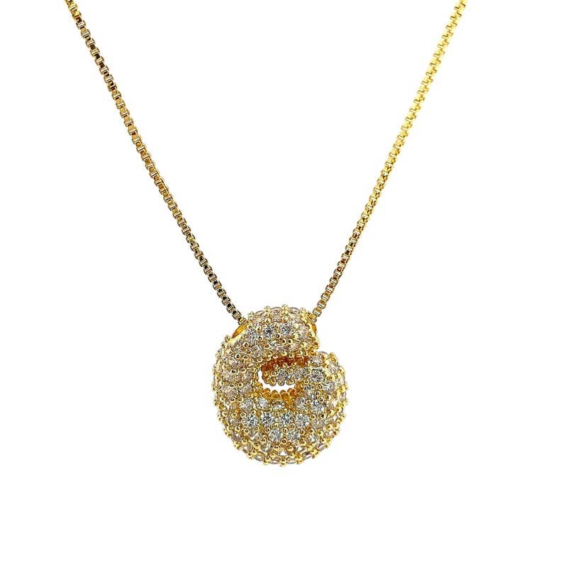 Initial CZ MINI Waterdrop 18K Gold - G