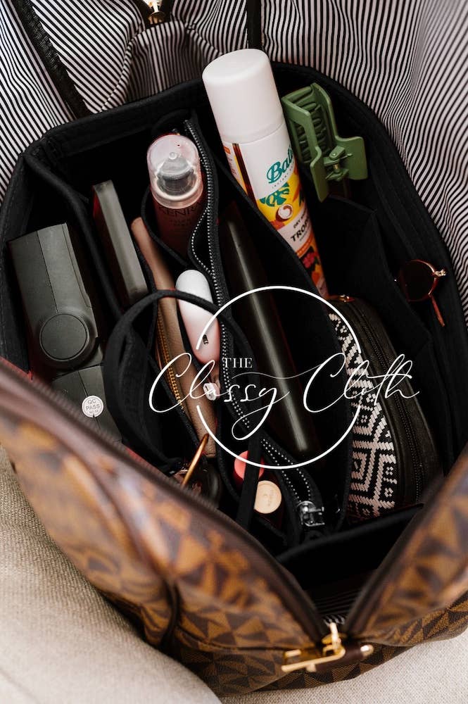 Tote Bag Purse Organizer Insert - Black