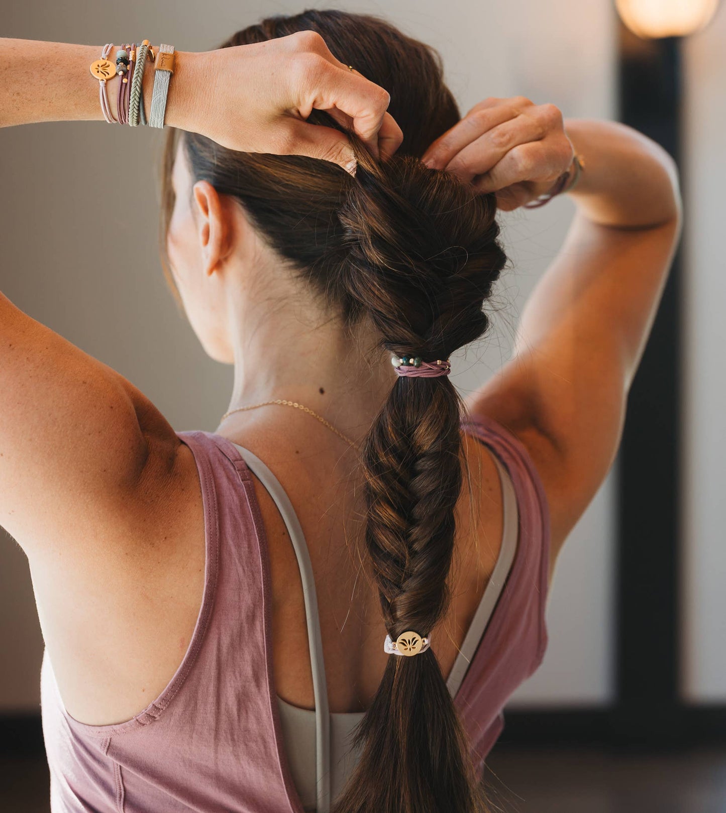 "Breathe" Lotus Flower Yoga Inspired Hair Tie Bracelets