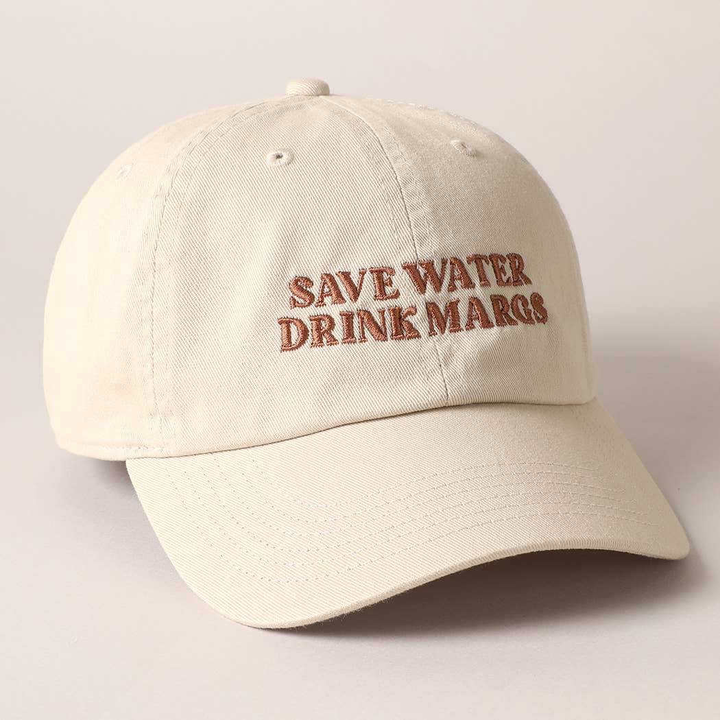 Save Water Drink Margs Baseball Cap - Putty
