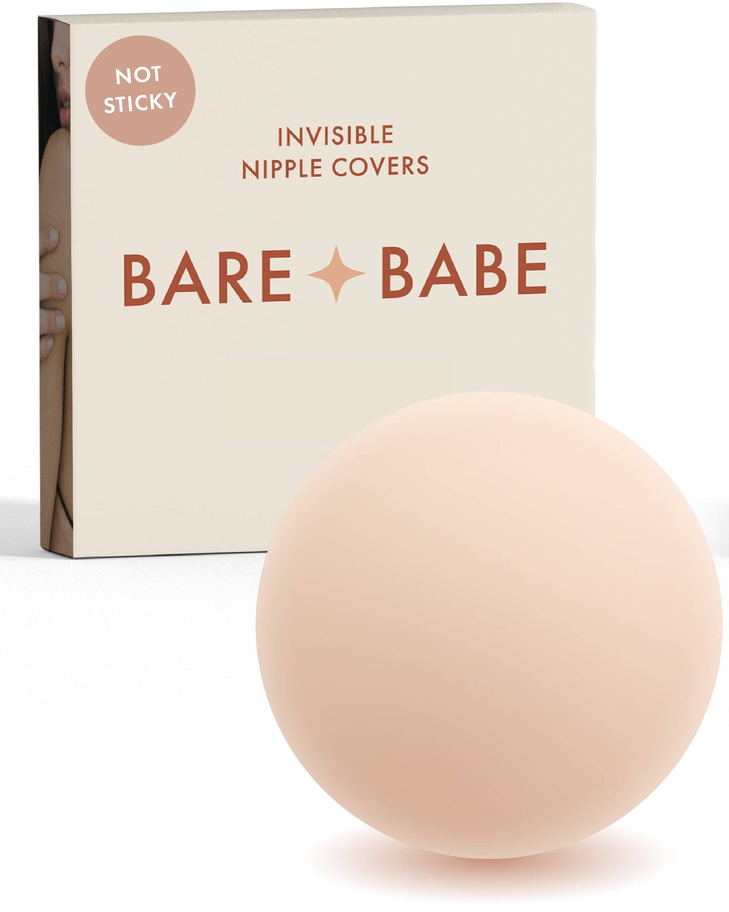 Invisible Non-Adhesive Nipple Covers - Creme Regular