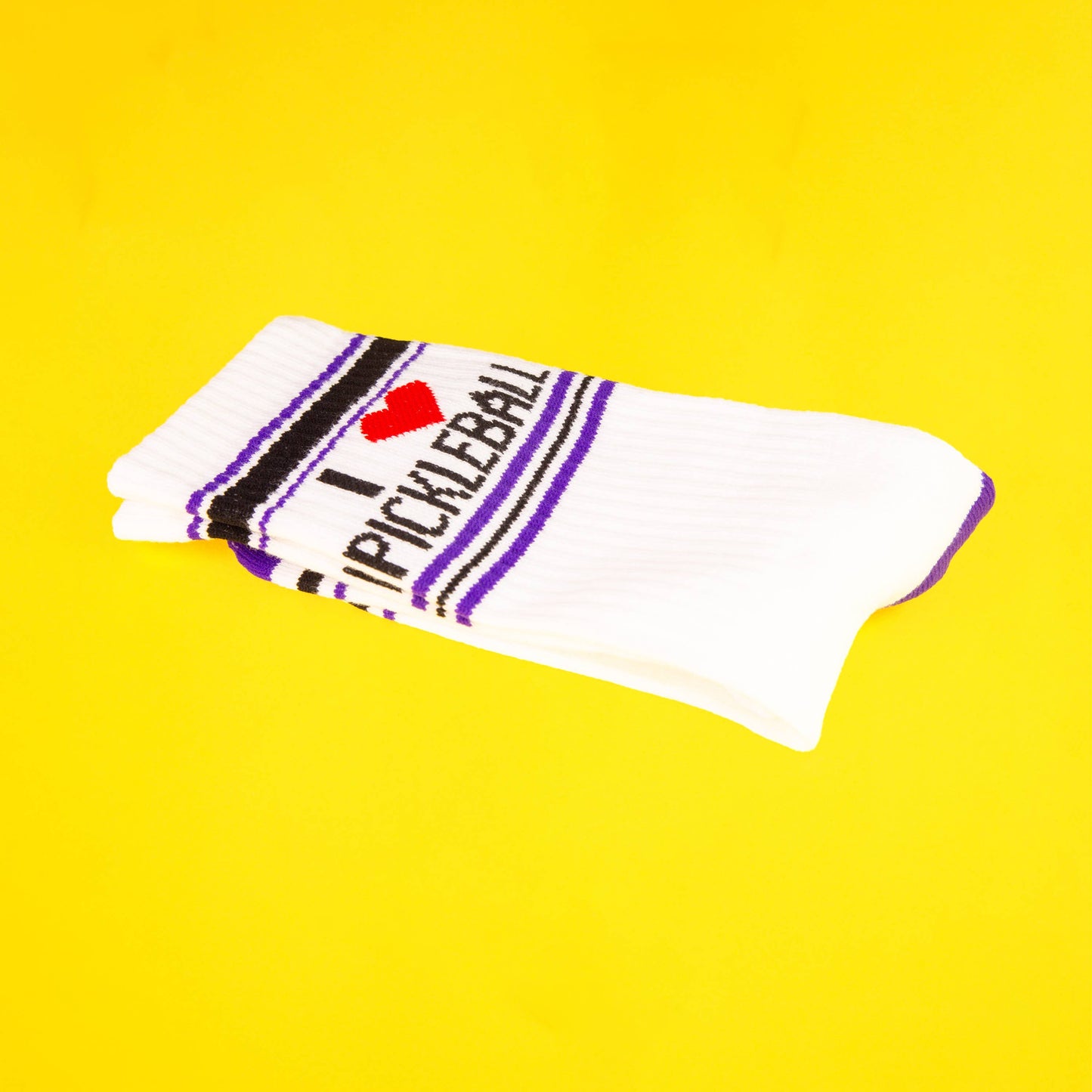 I Love Pickleball Gym Crew Socks