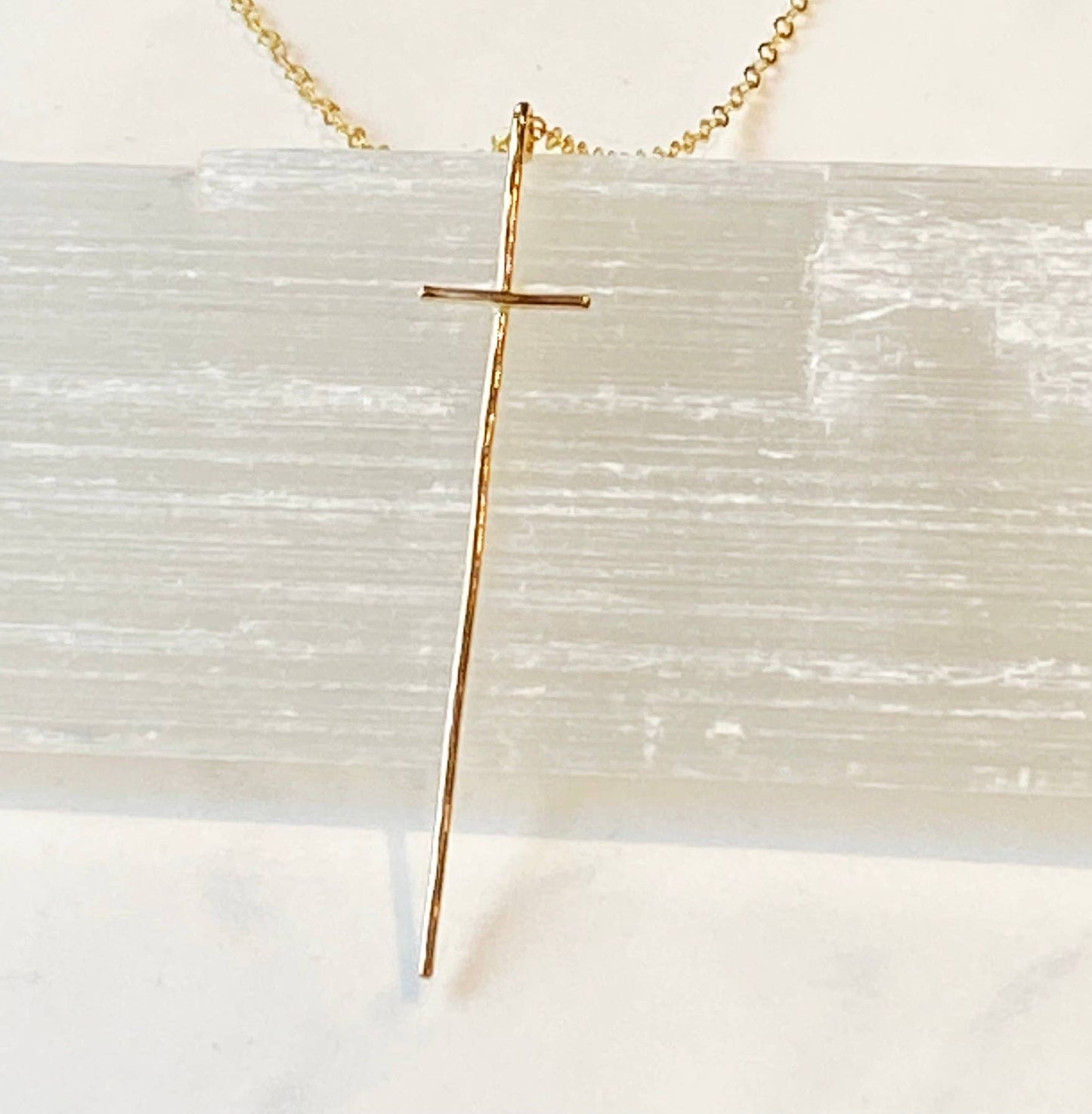 Modern Cross Necklace -14kt Gold Filled