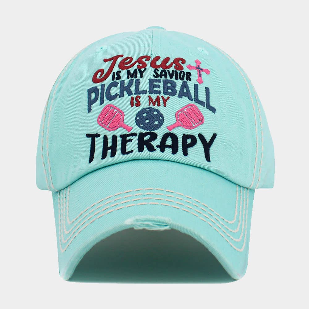 JESUS is My Savior PICKLEBALL Therapy Hat - Beige