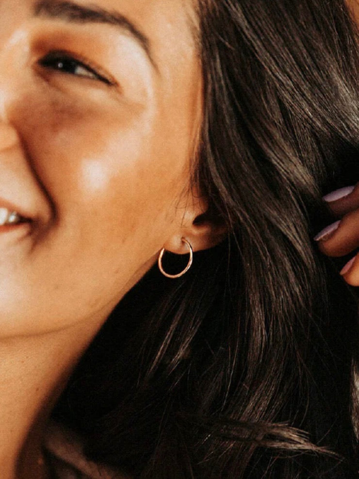 Live In Hoop Earrings - Gold Filled 16mm