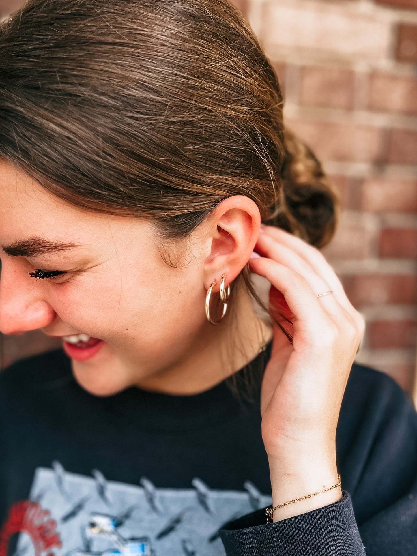 Live In Hoop Earrings - Gold Filled 16mm