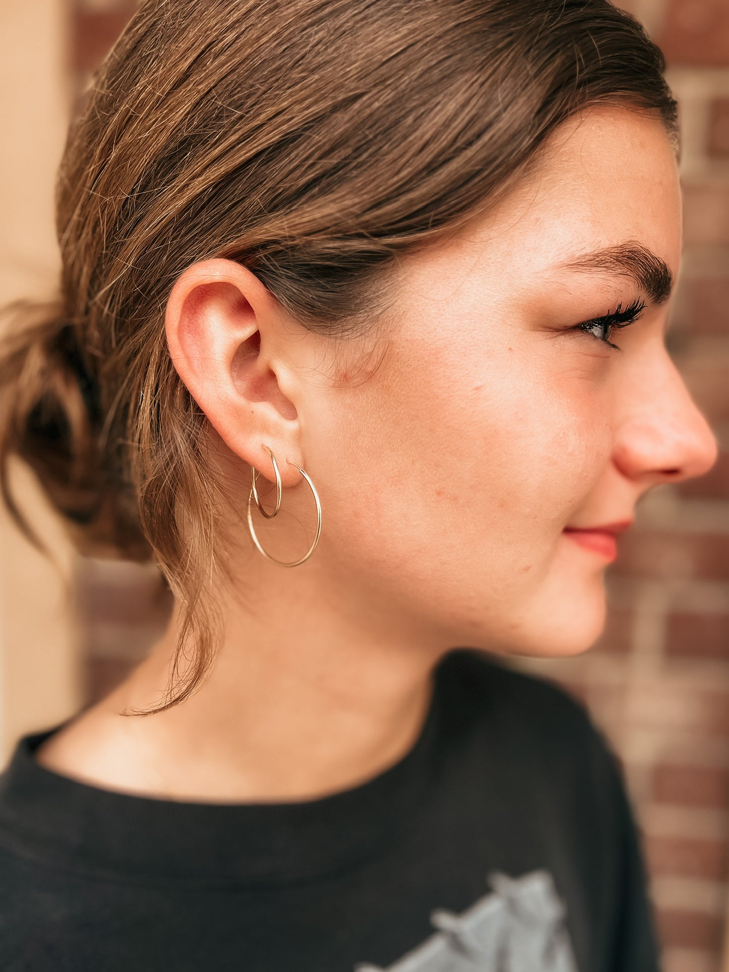 Live In Hoop Earrings - Gold Filled 20mm