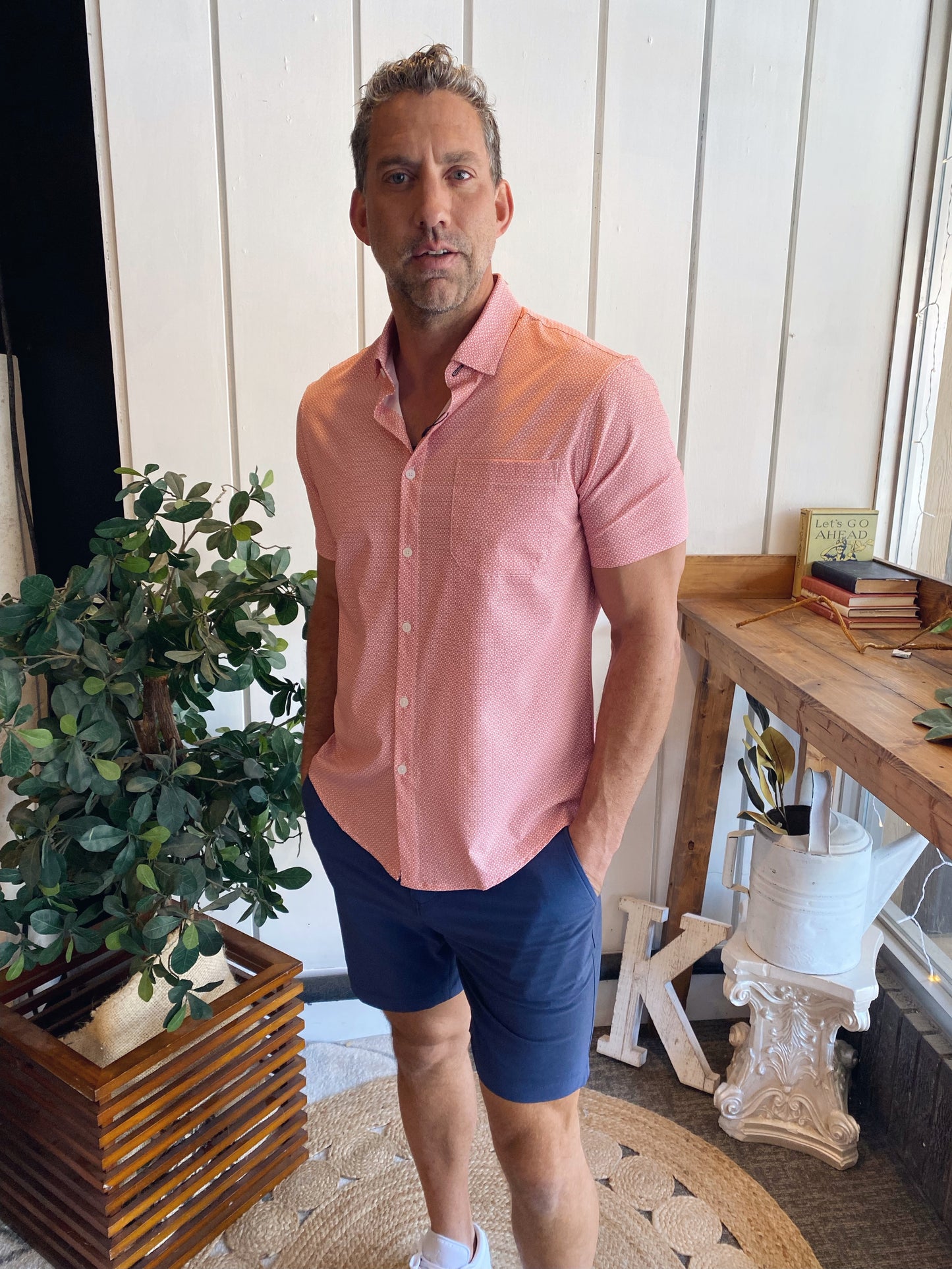 Leeward SS - Tea Rose Geo