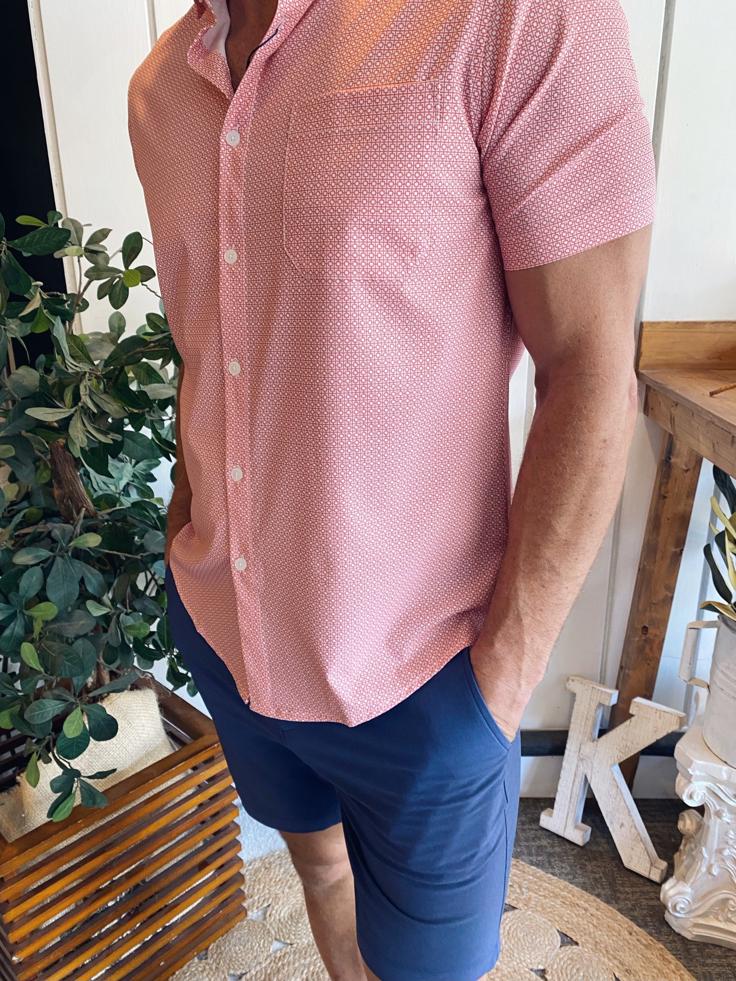 Leeward SS - Tea Rose Geo