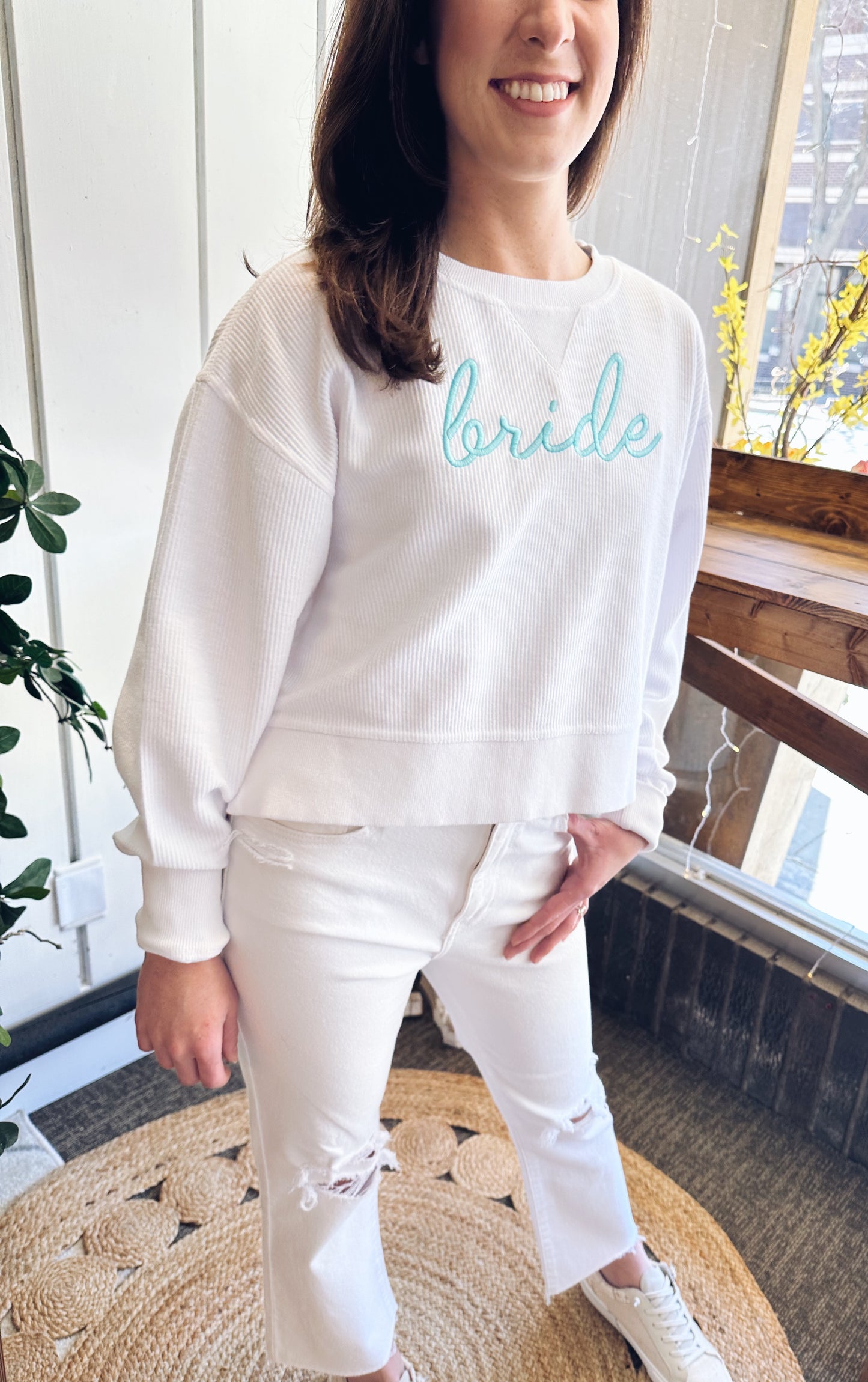 Bride Boxy Corded Sweatshirt