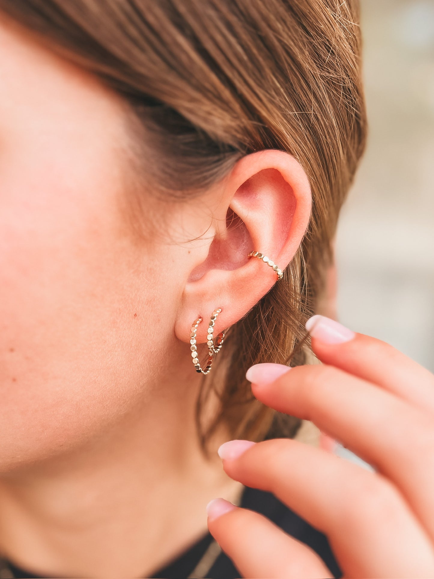 Poppy Hoop Earrings - Gold Filled 20mm
