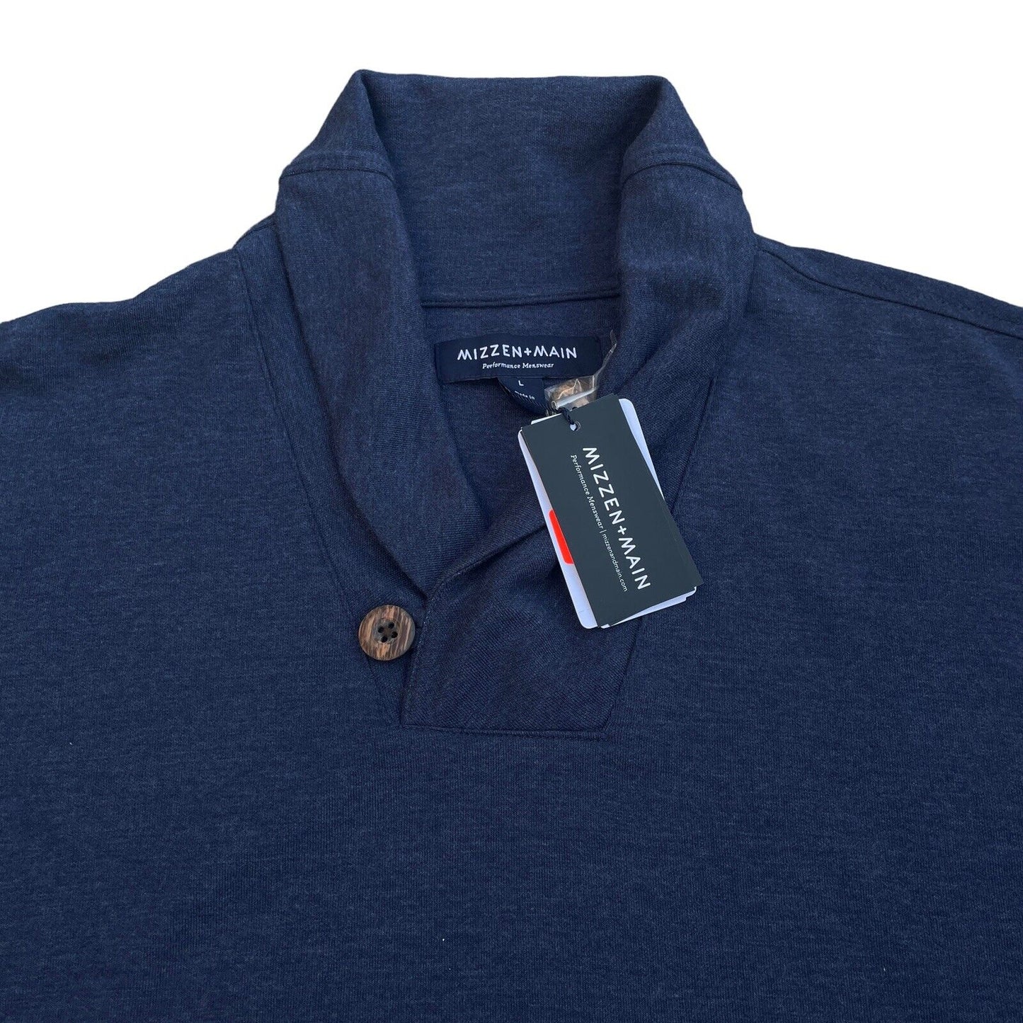 Fairway Shawl Collar Pullover - Navy