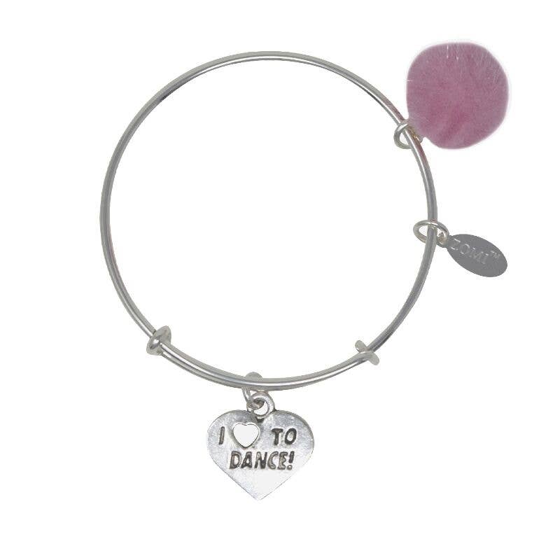 I Heart To Dance Charm Bangle