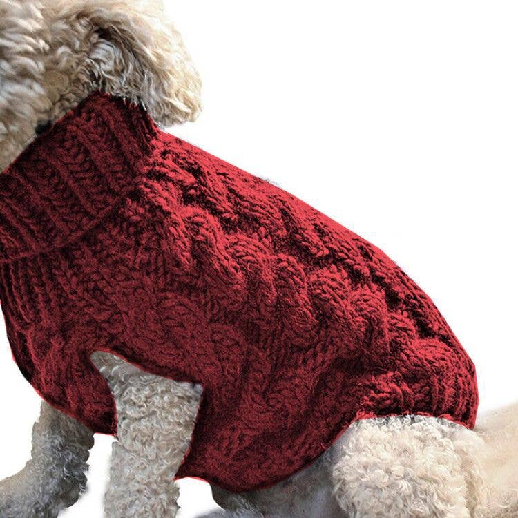 Pet Knitted Sweater - Ruby