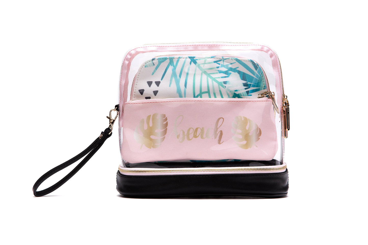 3 Piece Cosmetic Bag - Beachy Palm