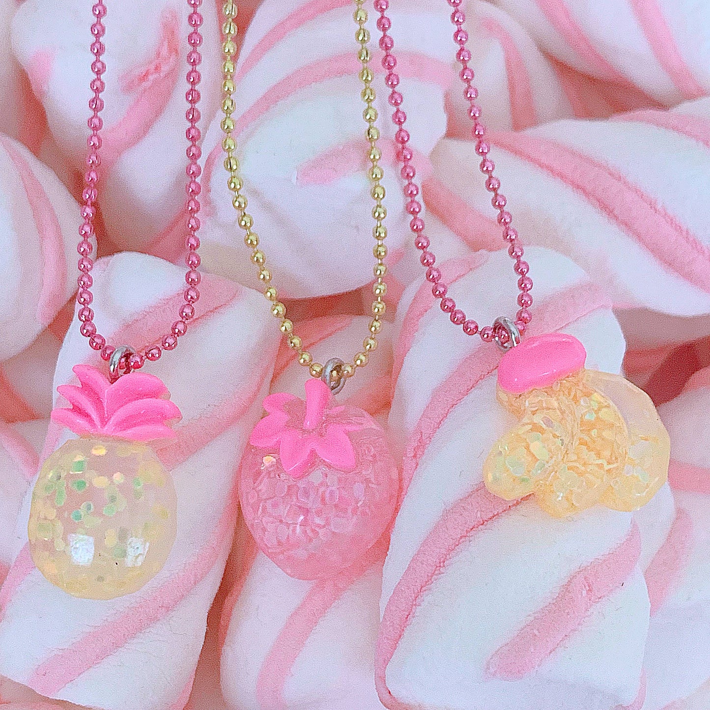 Glitter Fruit Necklace