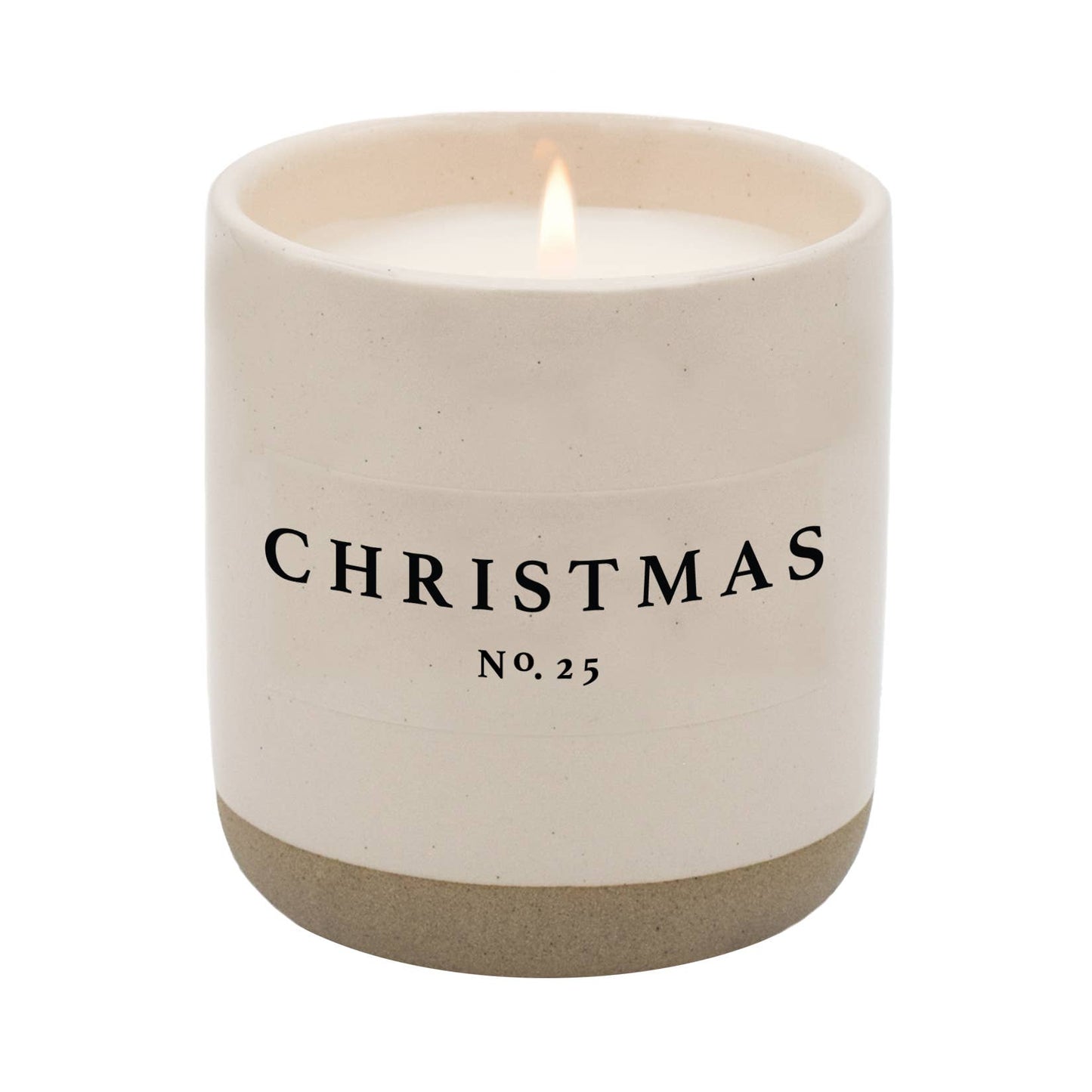 Christmas Stoneware Candle Jar