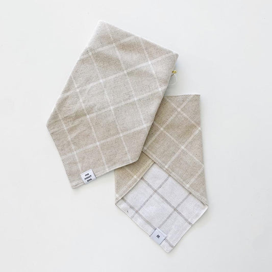 FD Bandana - Windowpane Check Flax Flannel