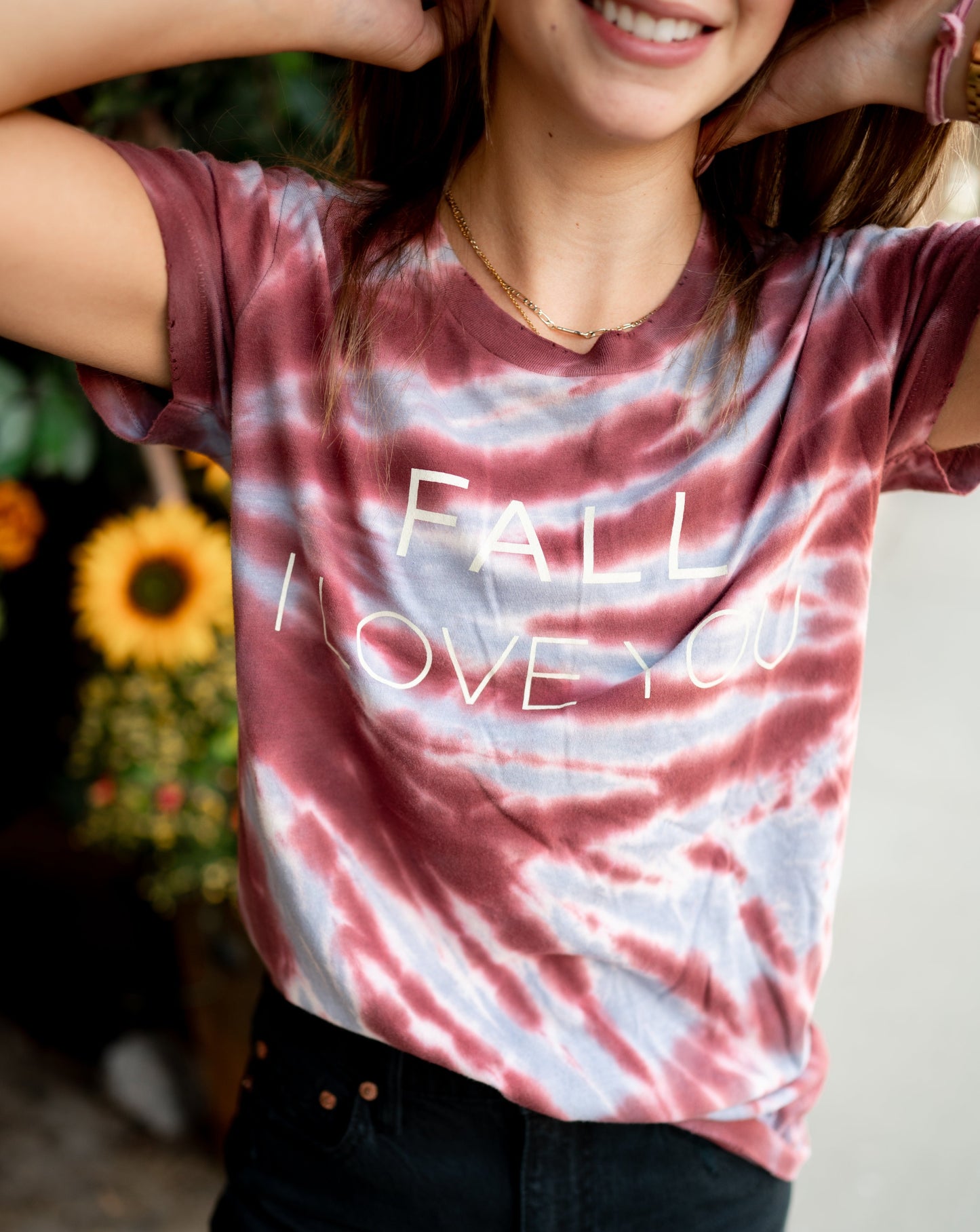 Fall I Love You Tie-Dye Tee