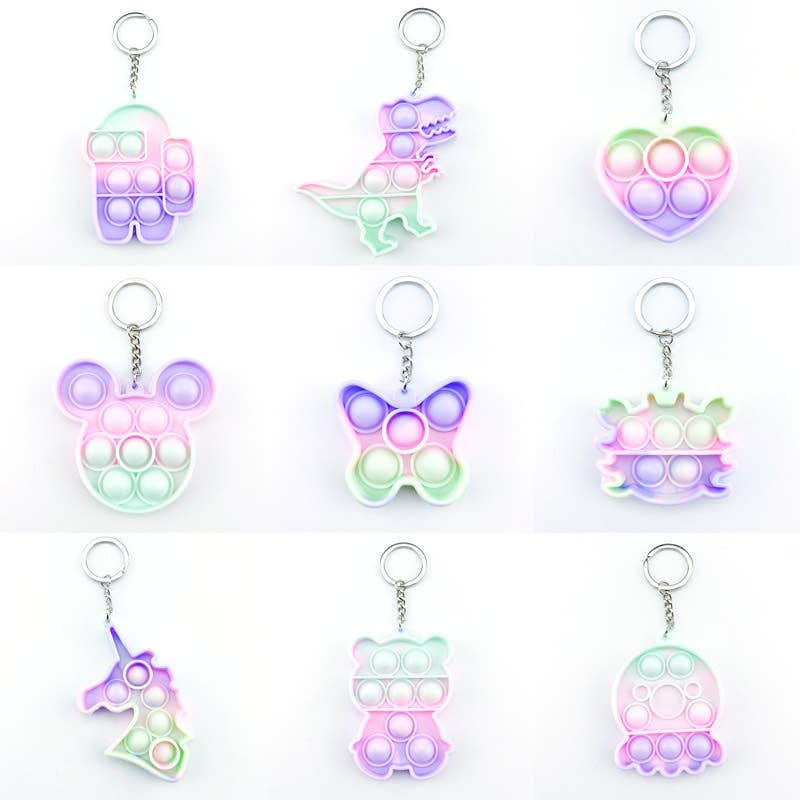 Push Pop Fidget Keychain