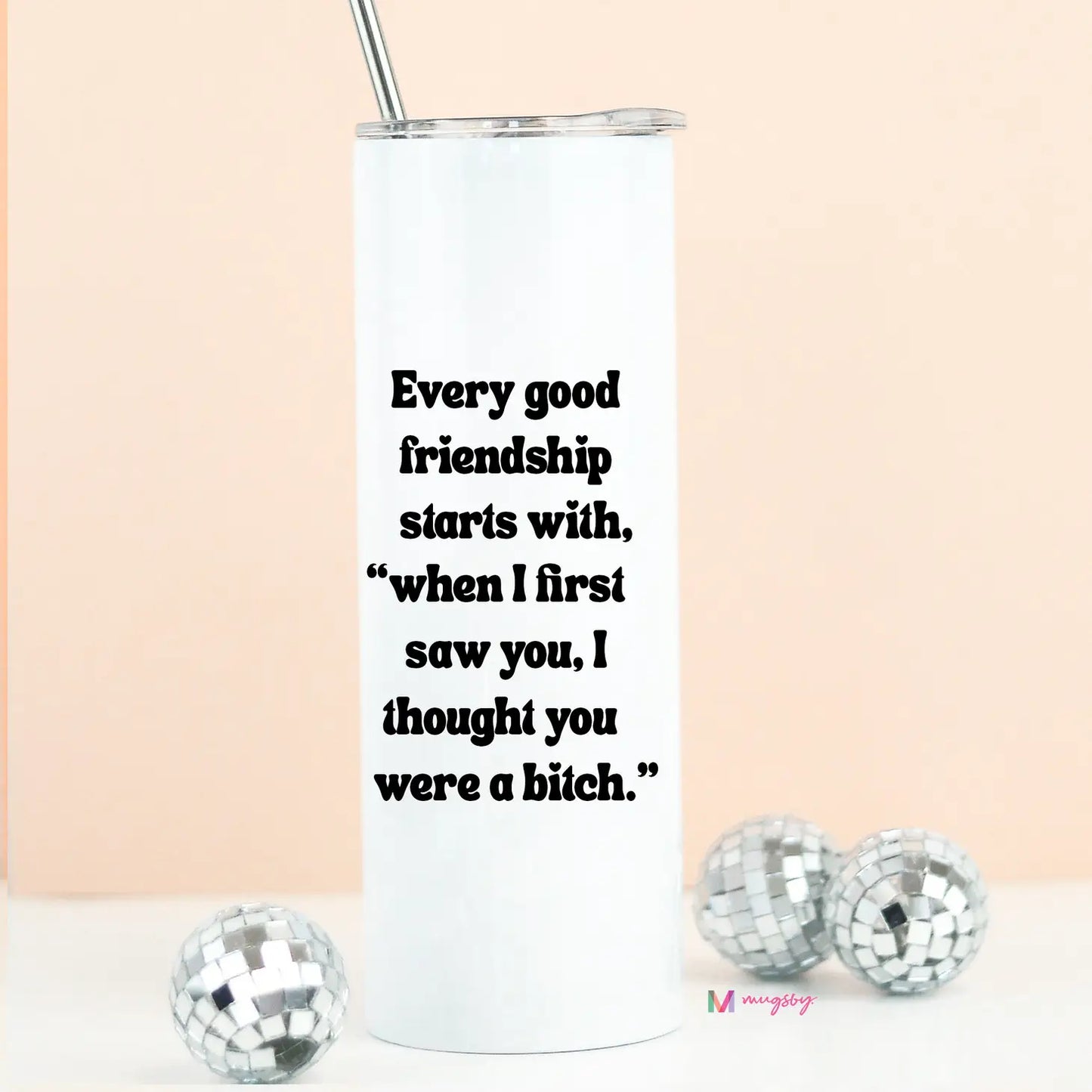 Every Good Friendship Funny Stainless Steel Tall Travel Cup