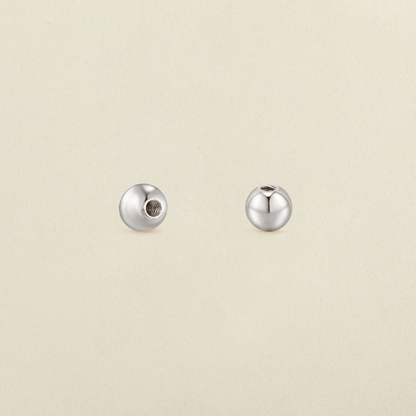 Add-On Earring Ball Backs: Silver