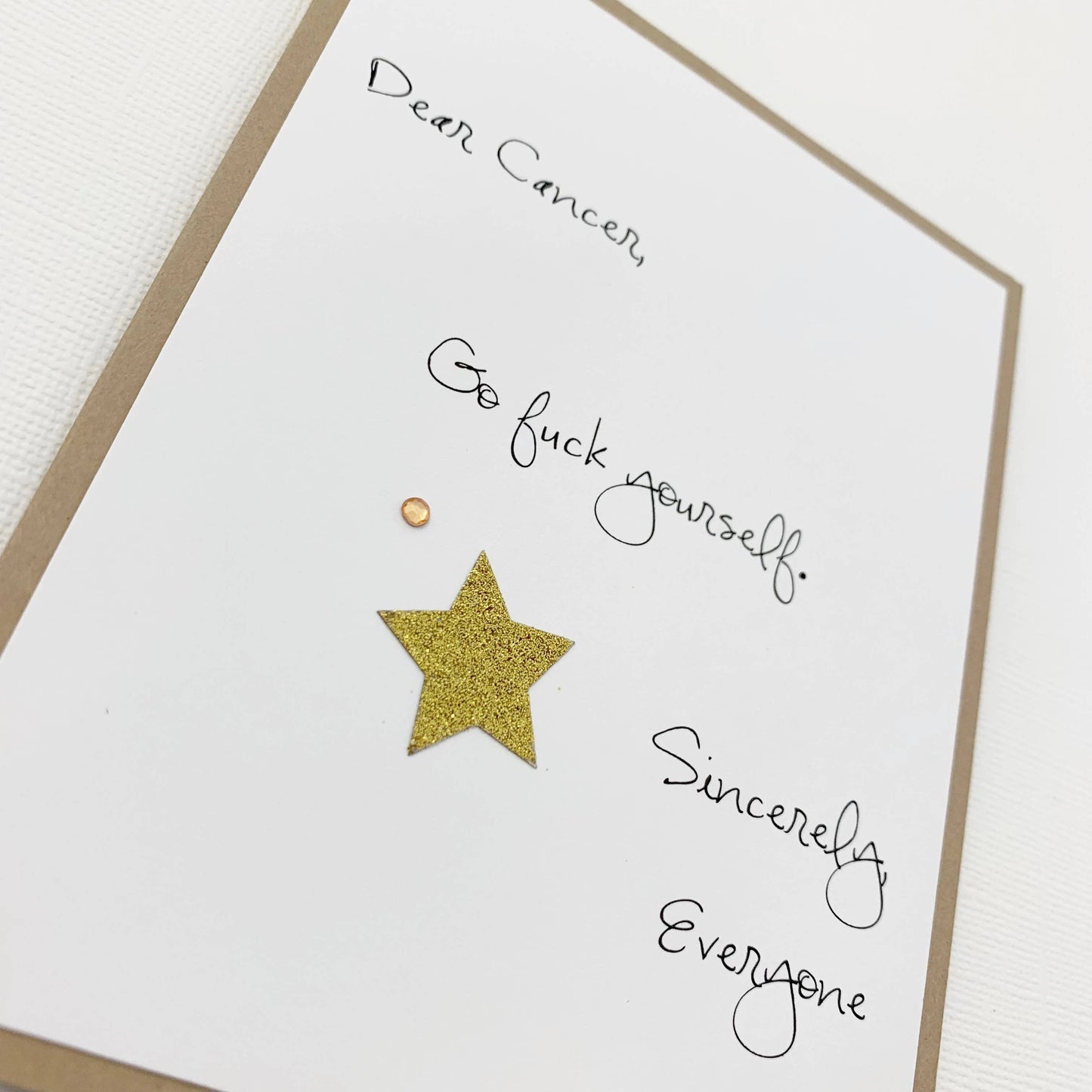Cancer Dear Cancer Go Fuck Yourself Card