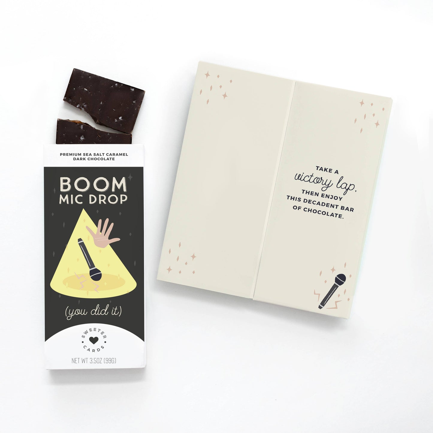 Chocolate Bar + Greeting Card – Boom Mic Drop!