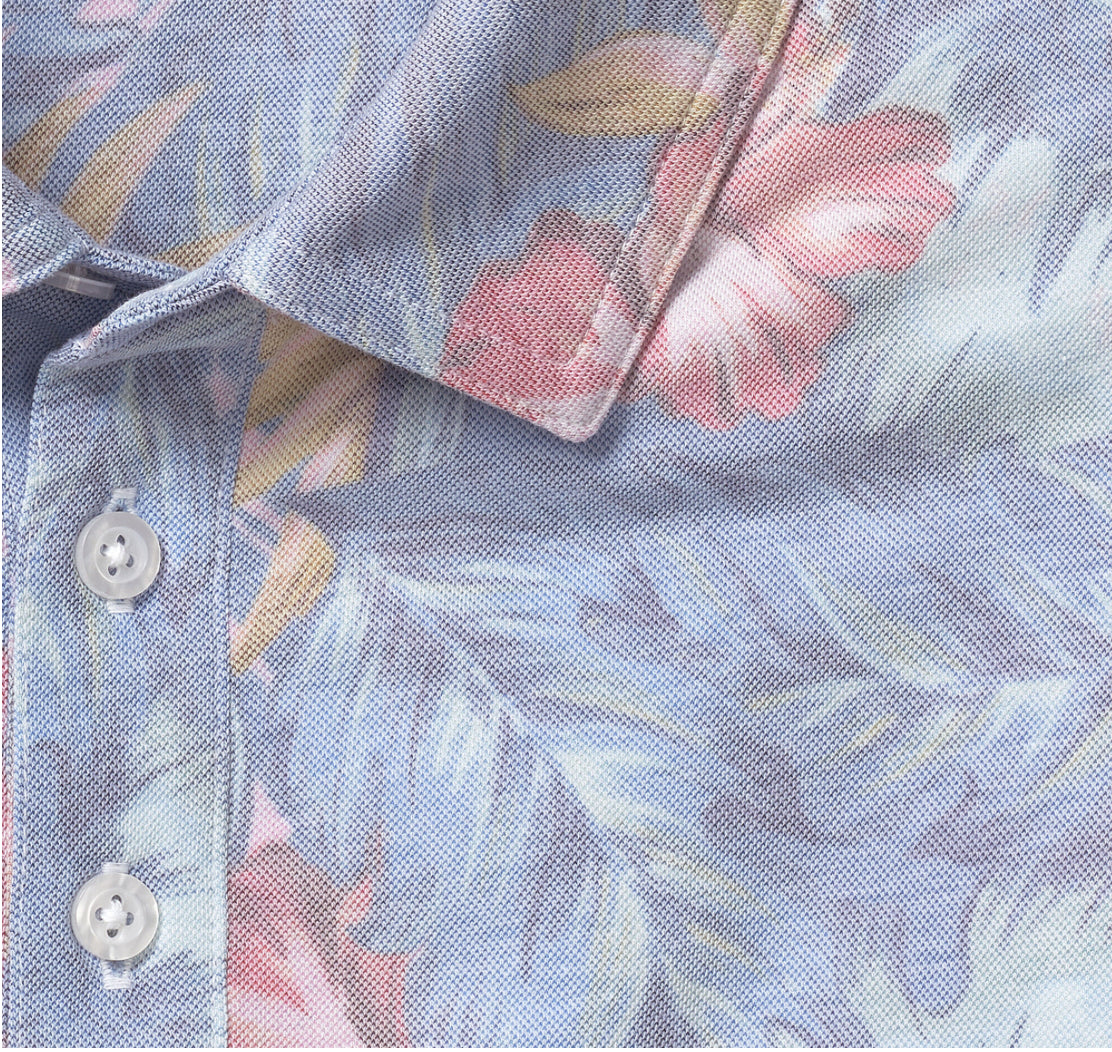 XC4 Perf. Cotton Piqué Polo - Blue Tropical