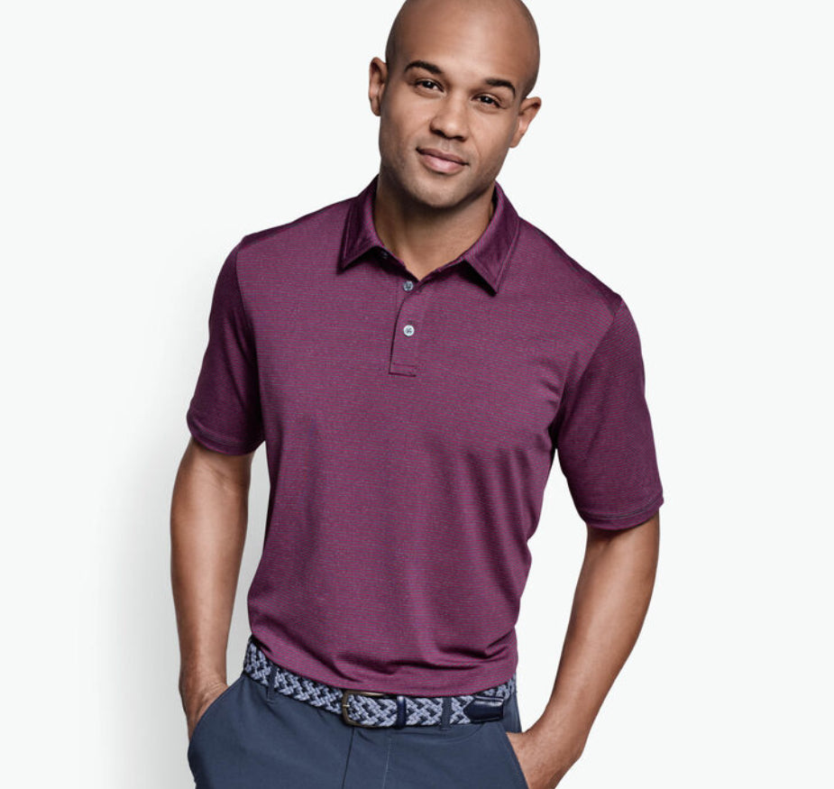 XC4 Performance Polo - Magenta/Gray Stripe