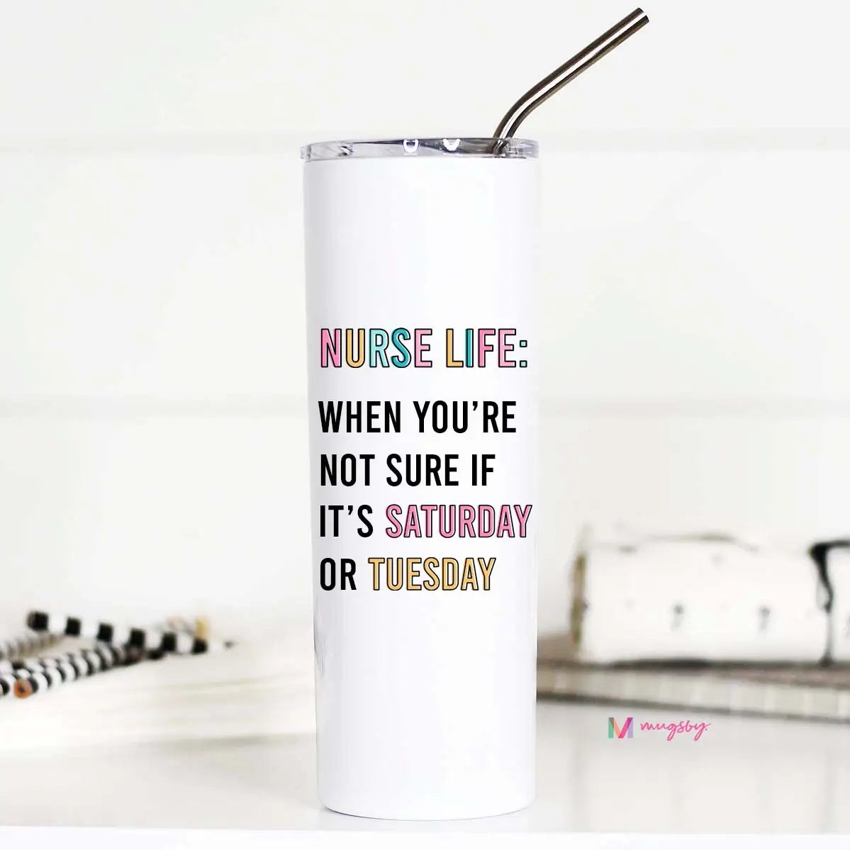 Nurse Life 20oz Stainless Steel Tall Travel Cup