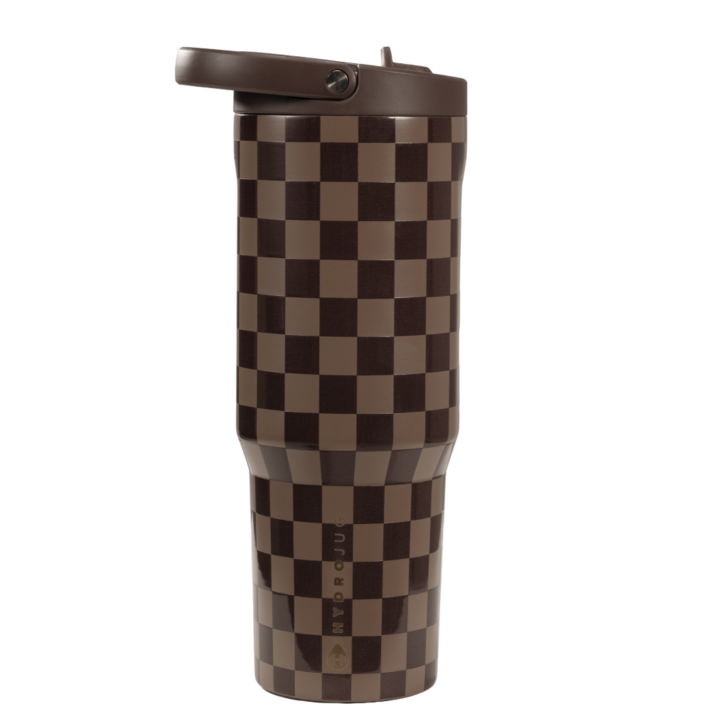 Autumn Checkers HydroJug 32 oz Sport Bottle