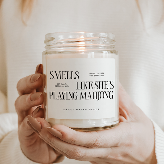 Smells Like She's Playing Mahjong 9oz Soy Candle