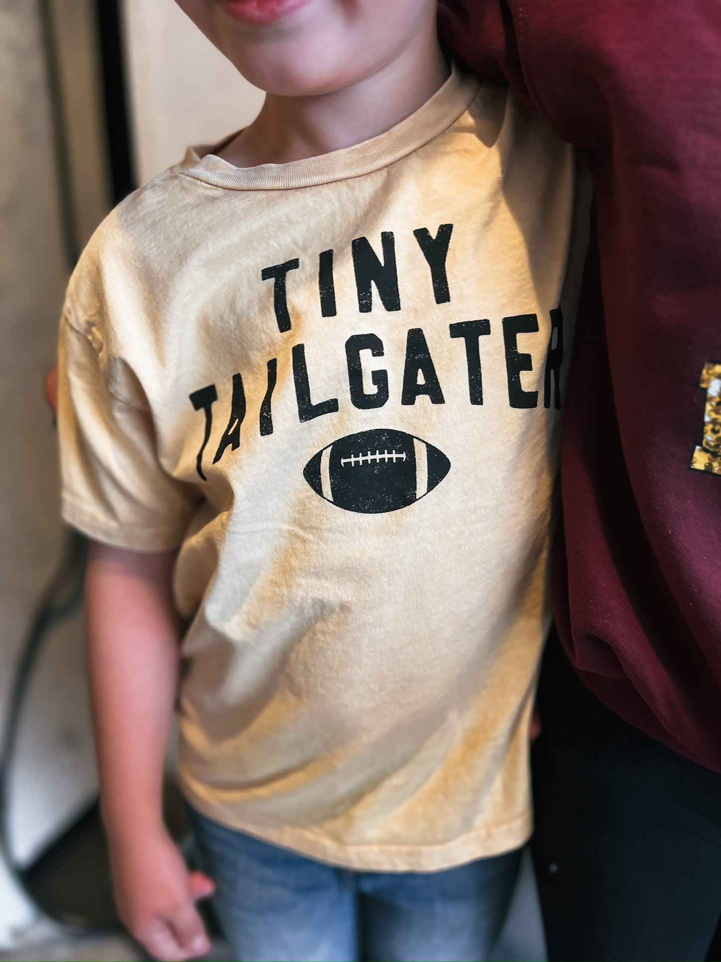 Tiny Tailgater Tee-Washed Golden