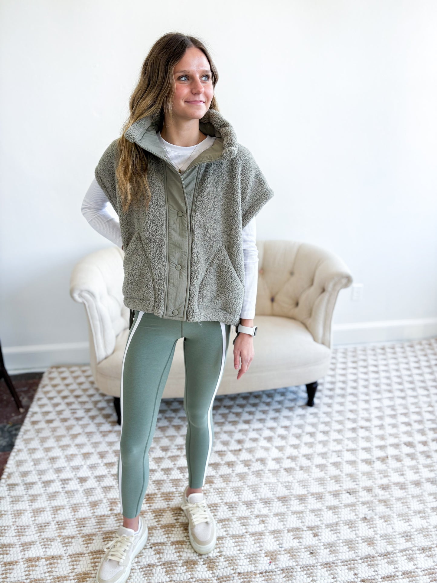 Scout It Out Fleece Vest - Sage Stone