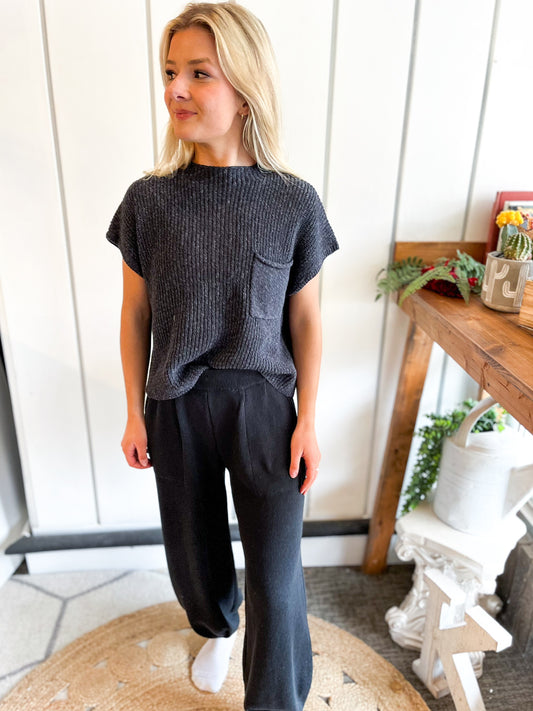 Freya Sweater Set - Black/Charcoal
