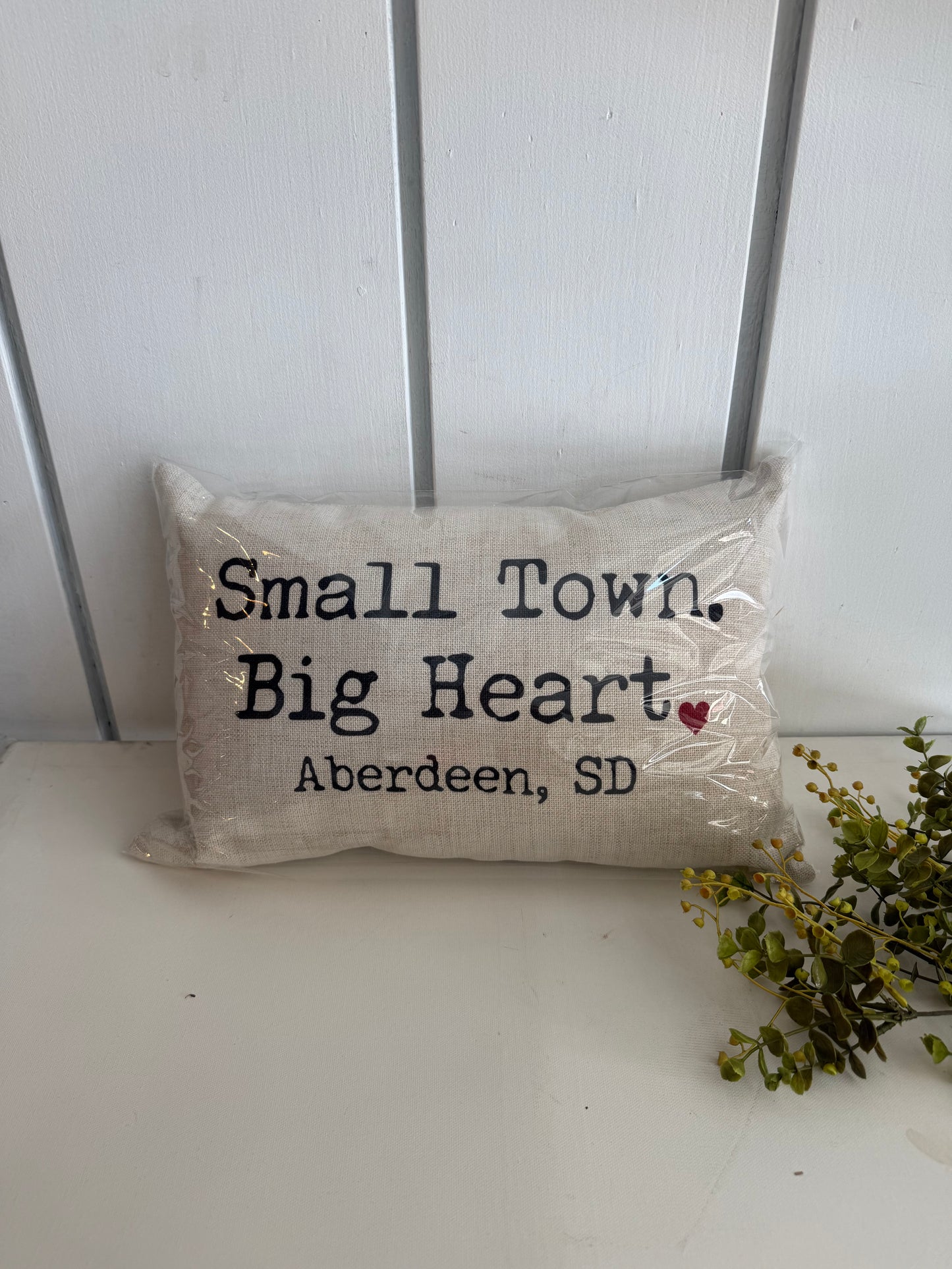 Small Town Big Heart State Pillow