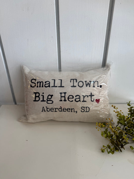 Small Town Big Heart State Pillow