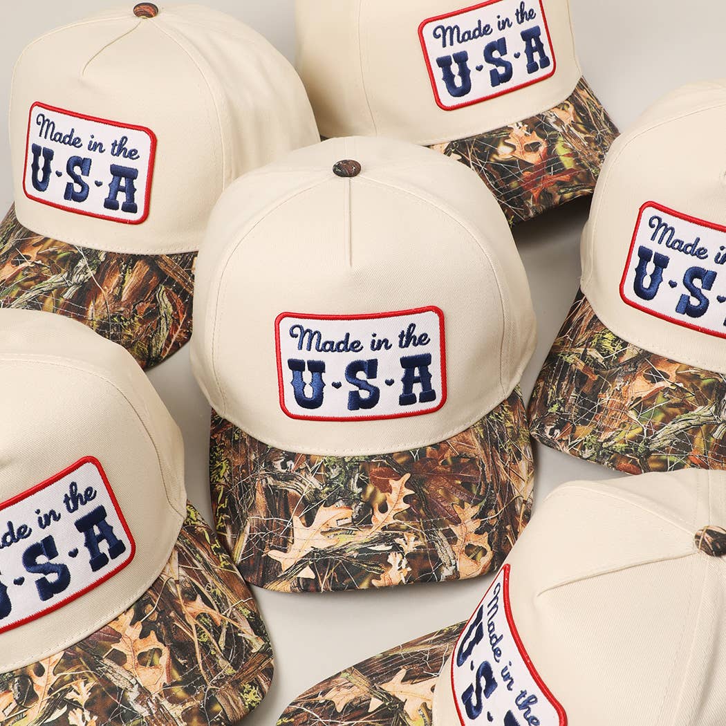 Made in the USA Patch Camo Trucker Hat