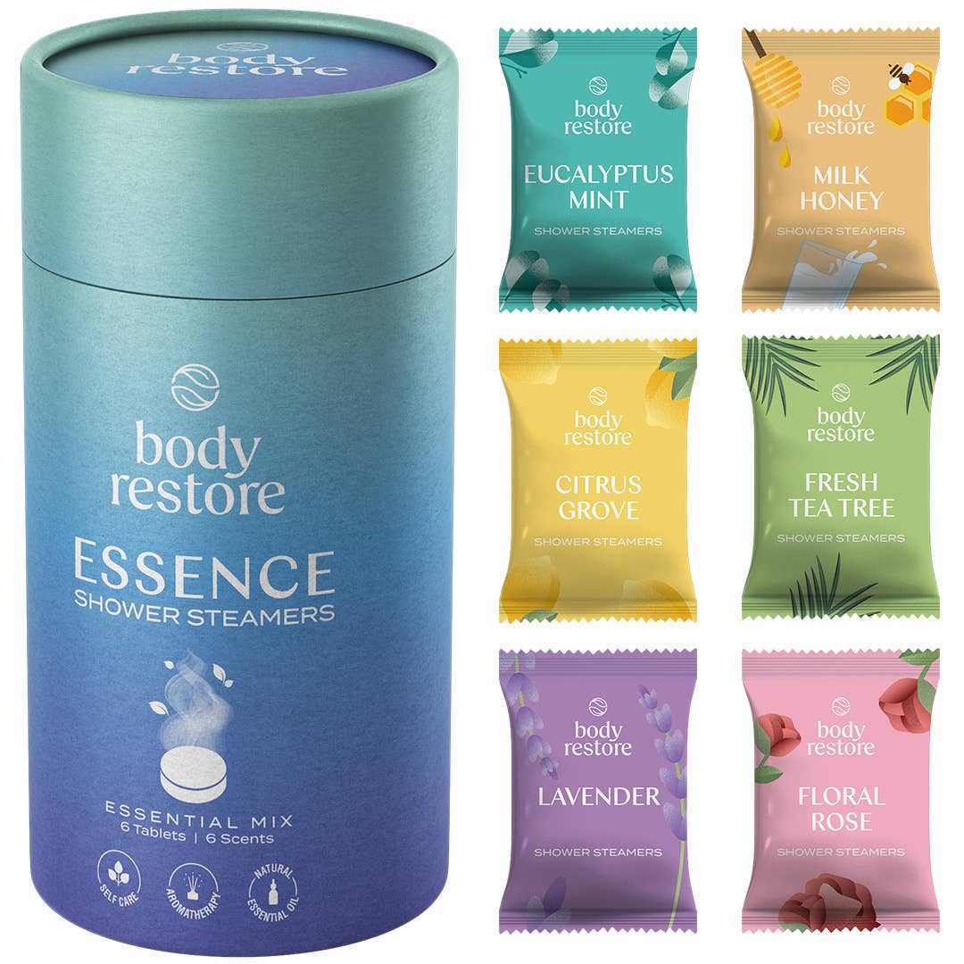 Body Restore Shower Steamer Aromatherapy Tube Pack of 6 : Citrus