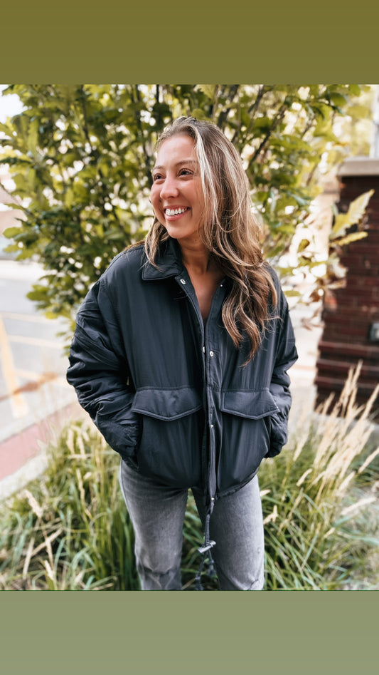 Off The Bleachers Coaches Jacket - Black