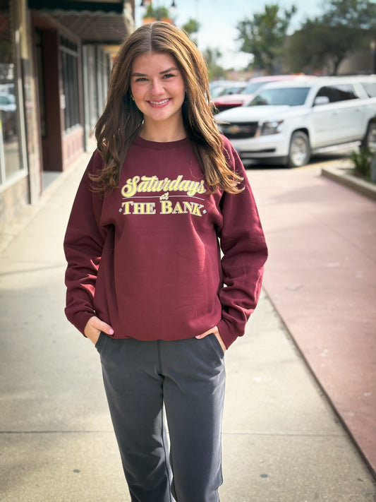 SS Saturdays At The Bank Crew - Maroon