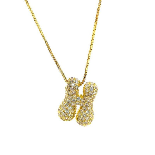 Initial CZ MINI Waterdrop 18K Gold - H