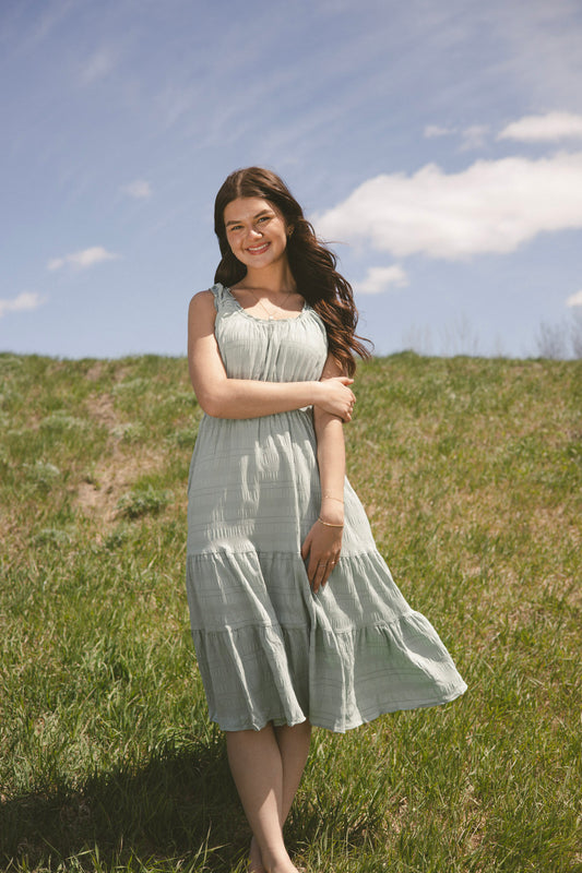 Sage Sleeveless Midi Dress