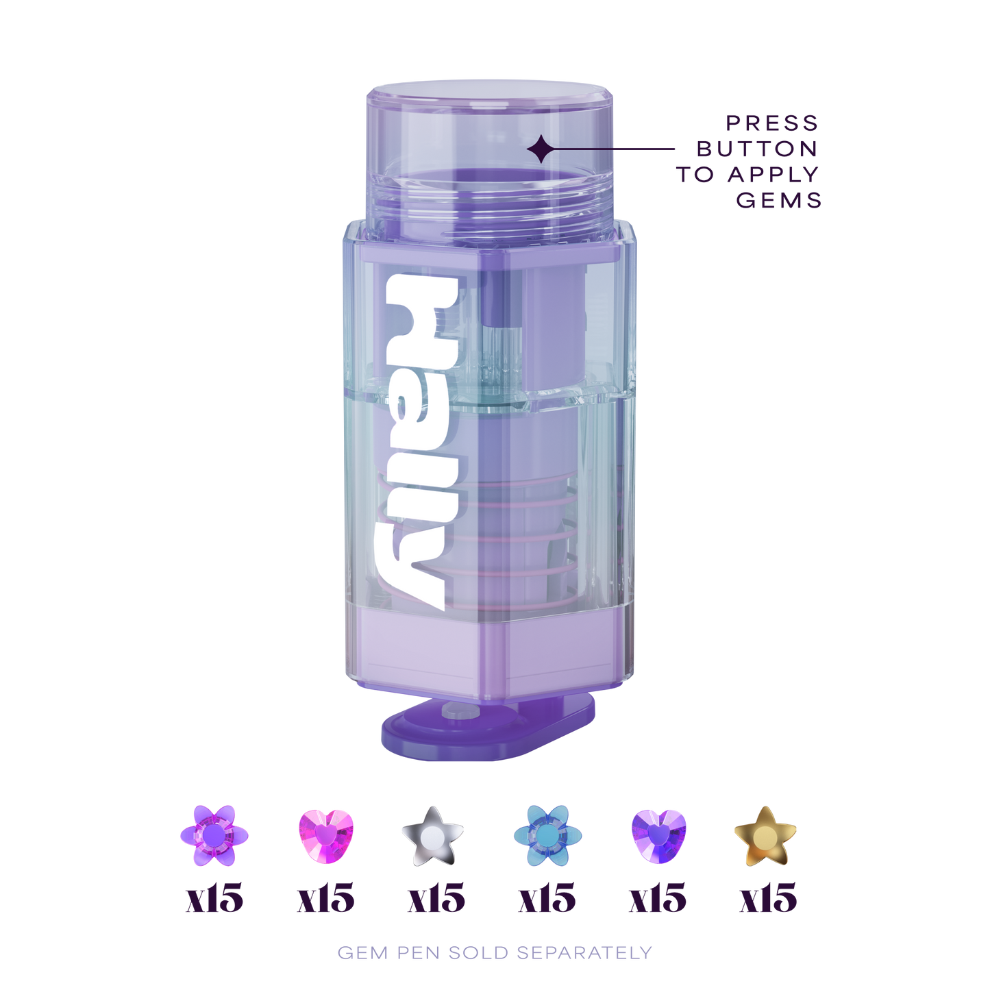 Hally Gem Pen HEARTS, STARS & FLOWERS Refills 90 Count