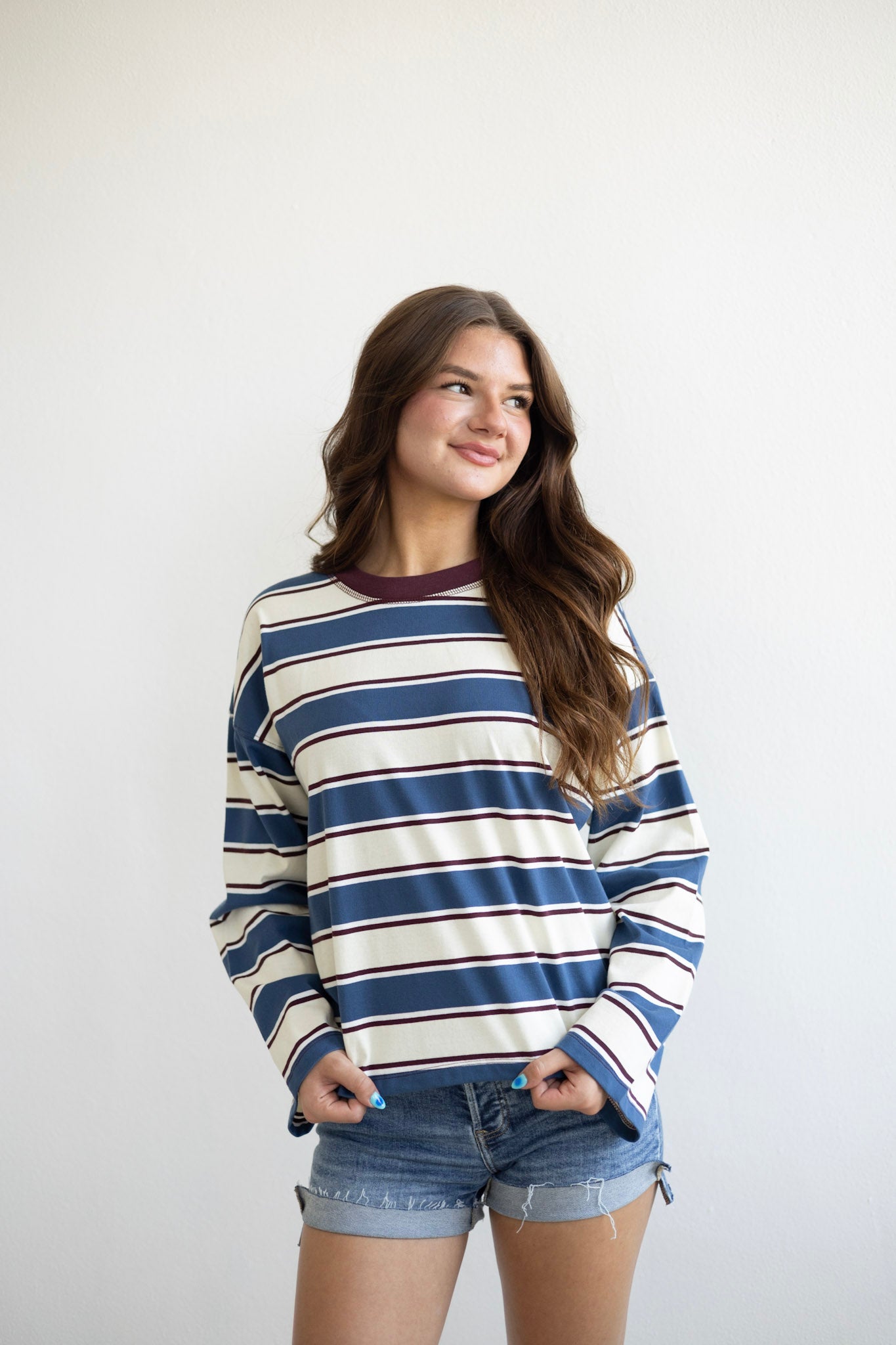 Salinas Easy LS Tee - Cove Stripe